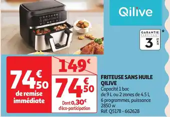 Auchan QILIVE Friteuse sans huile offre