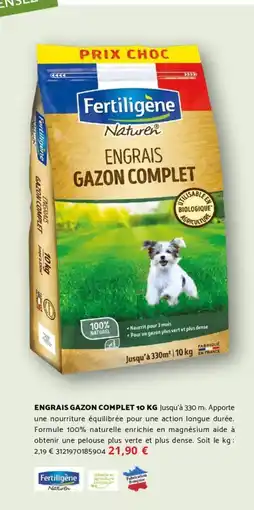 Bricomarché FERTILIGENE Engrais gazon complet offre