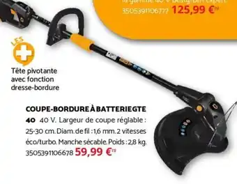 Bricomarché Coupe-bordure à batteriegte 40 offre