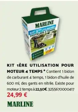 Bricomarché MARLINE Kit 1ère utilisation pour moteur 4 temps offre