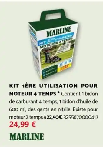 Bricomarché MARLINE Kit 1ère utilisation pour moteur 4 temps offre