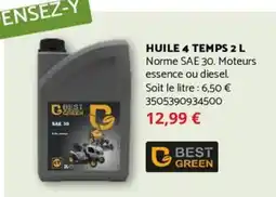 Bricomarché BEST GREEN Huile 4 temps offre