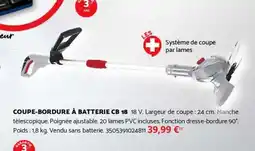 Bricomarché Coupe-bordure à batterie cb 18 offre