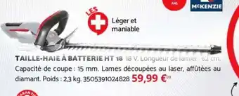 Bricomarché Taille-haie à batterie ht 18 offre