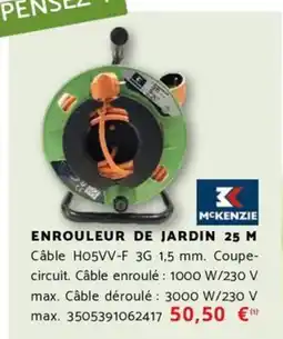 Bricomarché MCKENZIE Enrouleur de jardin 25 m offre