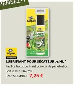 Bricomarché BARDAHL Lubrifiant pour sécateur offre