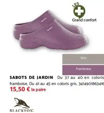 Bricomarché BLACKFOX Sabots de jardin offre