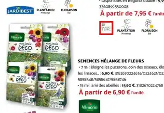 Bricomarché JARDIBEST Semences mélange de fleurs offre