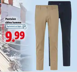 Lidl Pantalon chino homme offre