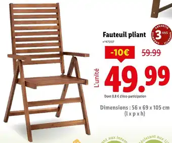 Lidl Fauteuil pliant offre