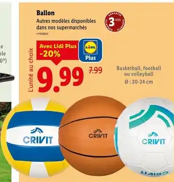 Lidl CRIVIT Ballon offre