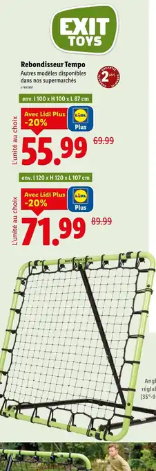 Lidl EXIT TOYS Rebondisseur Tempo offre