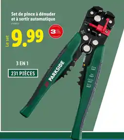 Lidl PARKSIDE Set de pince à dénuder et à sertir automatique offre