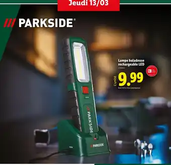 Lidl PARKSIDE Lampe baladeuse rechargeable LED offre