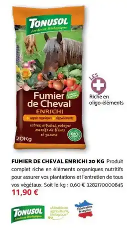 Bricomarché TONUSOL Fumier de cheval enrichi offre