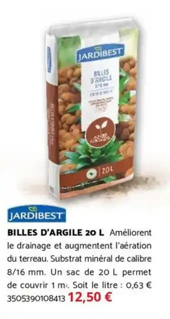 Bricomarché JARDIBEST billes d'argile offre