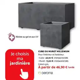 Bricomarché Cube ou muret millenium offre