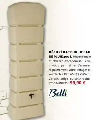 Bricomarché BELLI Récupérateur d'eau de pluie offre