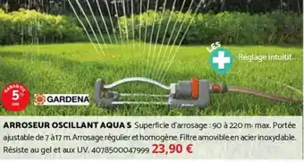 Bricomarché GARDENA Arroseur oscillant aqua s offre