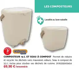 Bricomarché HOZELOCK EXEL Composteur et seau à compost offre