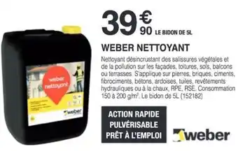 Chretien Matériaux WEBER Nettoyant offre