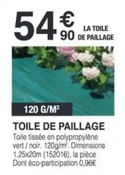 Chretien Matériaux Toile de paillage offre