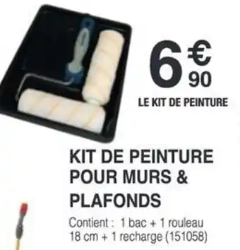 Chretien Matériaux Kit de peinture pour murs & plafonds offre