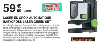 Chretien Matériaux Laser en croix automatique easycross-laser green set offre