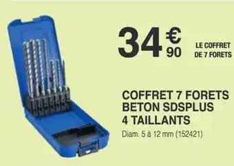 Chretien Matériaux Coffret 7 forets beton sdsplus 4 taillants offre