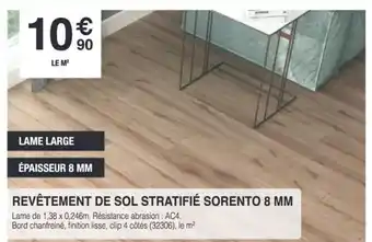 Chretien Matériaux Revêtement de sol stratifié sorento 8 mm offre