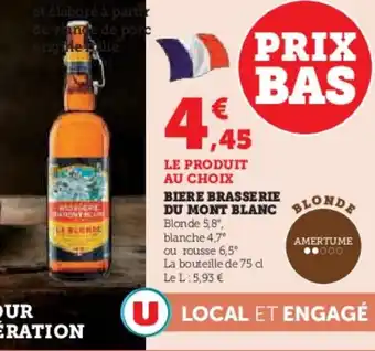 Super U Biere brasserie du mont blanc blond offre