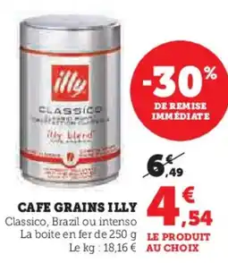 Super U ILLY Cafe grains offre