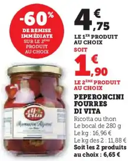 Super U Peperoncini fourres di vita offre