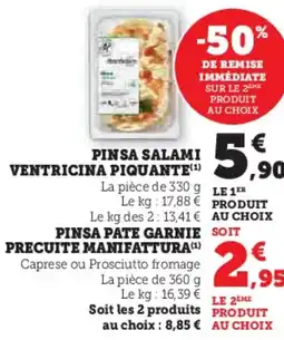 Super U Pinsa salami ventricina piquante offre