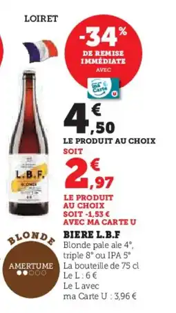 Super U L.B.F Biere offre