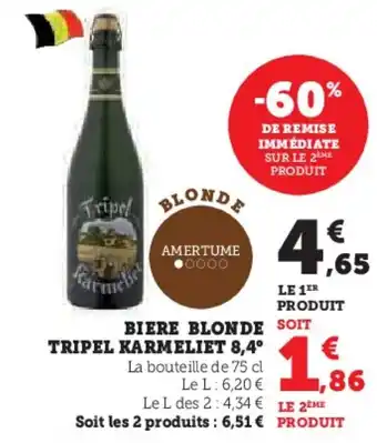 Super U KARMELIET Biere blonde tripel 8,4° offre