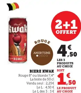 Super U KWAK  Biere offre