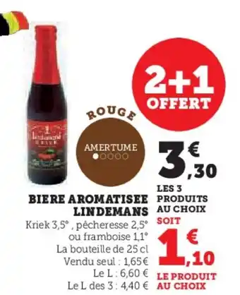 Super U LINDEMANS Biere aromatisee offre