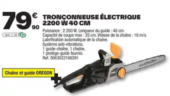 Brico Dépôt Tronçonneuse électrique 2200 w 40 cm offre