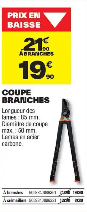 Brico Dépôt MAGNUSSON  Coupe branches offre