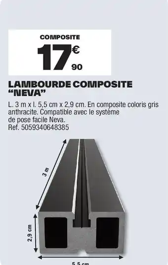 Brico Dépôt Lambourde composite "neva" offre