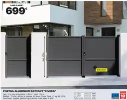 Brico Dépôt Portail aluminium battant "rivera❞ offre