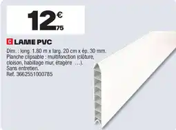 Brico Dépôt Lame pvc offre