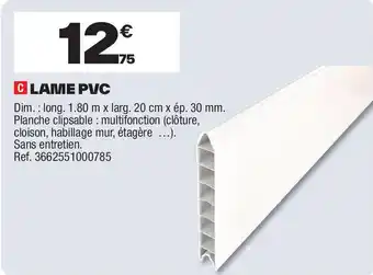 Brico Dépôt Lame pvc offre