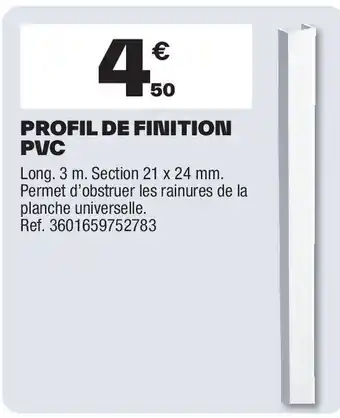 Brico Dépôt Profil de finition pvc offre