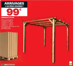 Brico Dépôt Pergola 3x3m offre