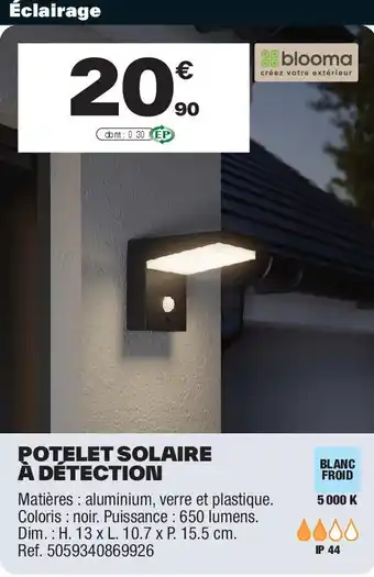 Brico Dépôt Potelet solaire à détection offre