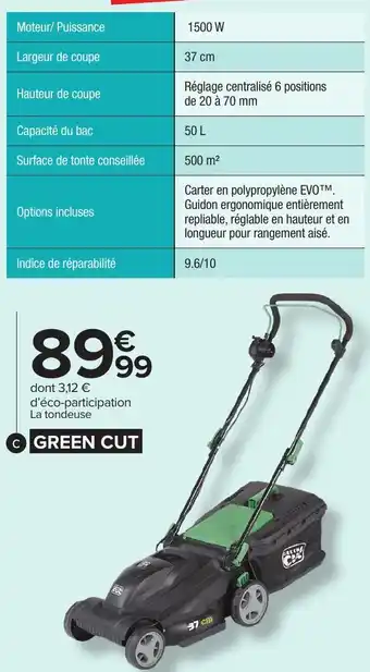 Carrefour Tondeuse électrique 1500 W offre