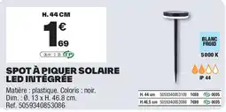 Brico Dépôt Spot à piquer solaire led intégrée offre