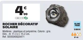 Brico Dépôt Rocher décoratif solaire offre